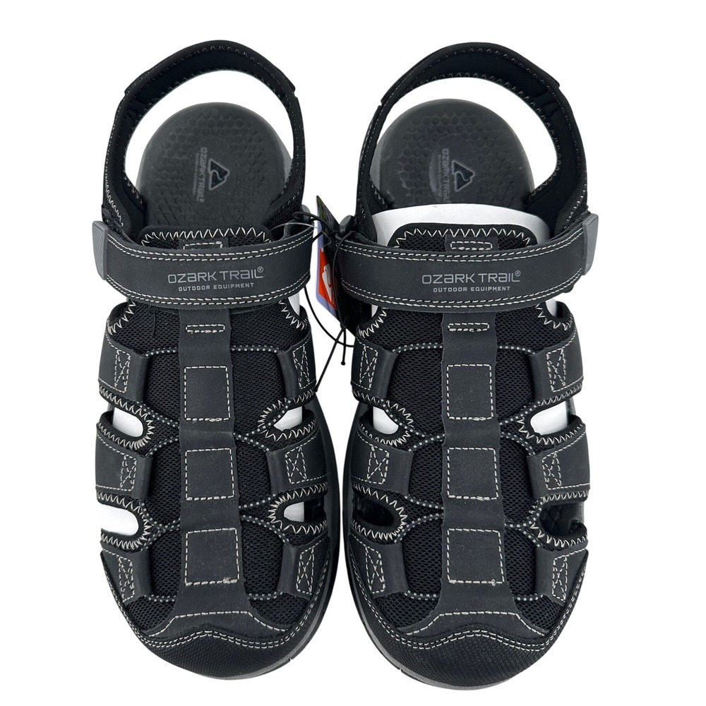 Ozark Trail Mens Black Closed Toe Sandals Size 12 MNOT25CJ005EL Hiking Outdoor